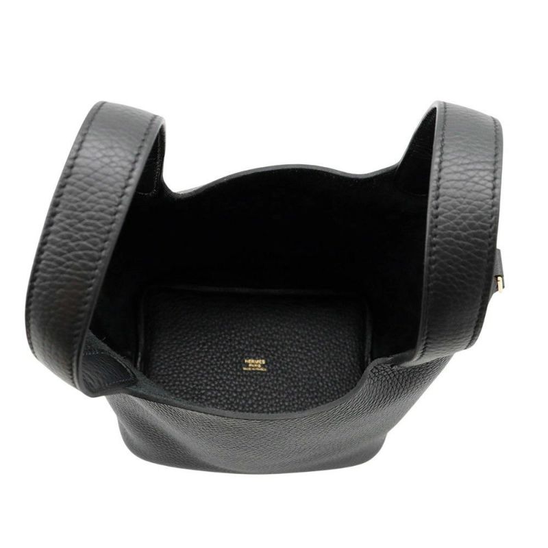 エルメス ハンドバッグ ピコタンロックPM ブラック/ゴールド金具 トリヨンクレマンス K刻印 HERMES トートバッグ 黒