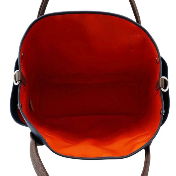 エルメス サックドパンサージュ グルーム SAC DE PANSAGE GROOM ネイビー/フー B刻印 2wayショルダー