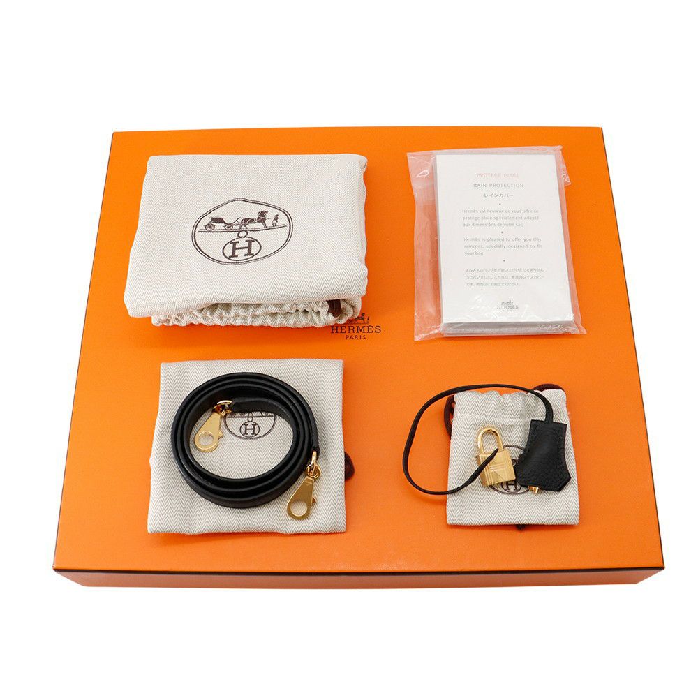 エルメス ハンドバッグ ボリード31 ブラック/ゴールド金具 トリヨンクレマンス D刻印 HERMES Bolide 2wayショルダー 黒