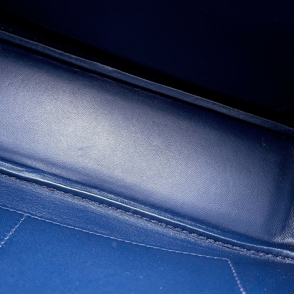 エルメス ハンドバッグ プリュム エラン28 ネイビー/シルバー金具 エプソン □N刻印