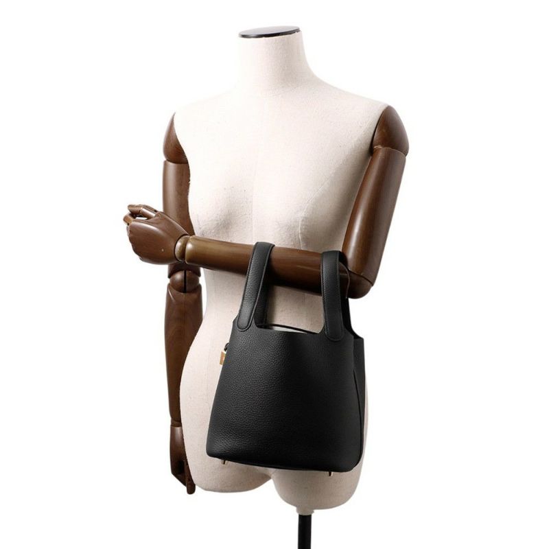 エルメス ハンドバッグ ピコタンロックPM ブラック/ゴールド金具 トリヨンクレマンス K刻印 黒