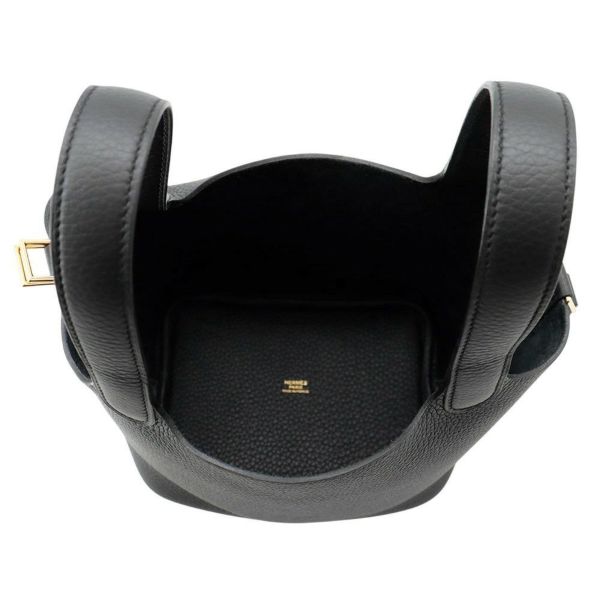 エルメス ハンドバッグ ピコタンロックPM ブラック/ゴールド金具 トリヨンクレマンス K刻印 黒