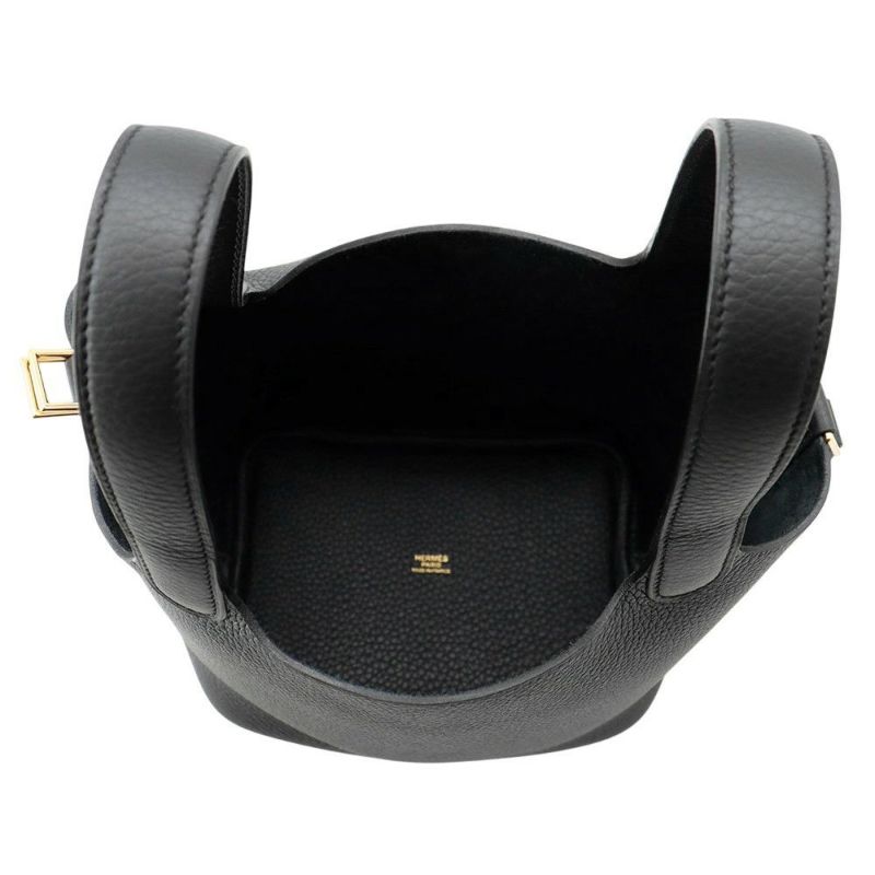 エルメス ハンドバッグ ピコタンロックPM ブラック/ゴールド金具 トリヨンクレマンス K刻印 黒