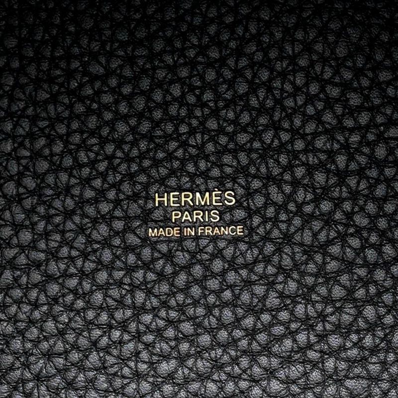 エルメス ハンドバッグ ピコタンロックPM ブラック/ゴールド金具 トリヨンクレマンス K刻印 黒