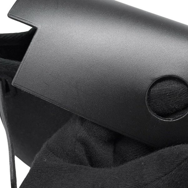 エルメス ショルダーバッグ エールバッグジップ ミニ ブラック/シルバー金具 トワルアッシュヴァイキング/ヴァッシュハンター W刻印 黒