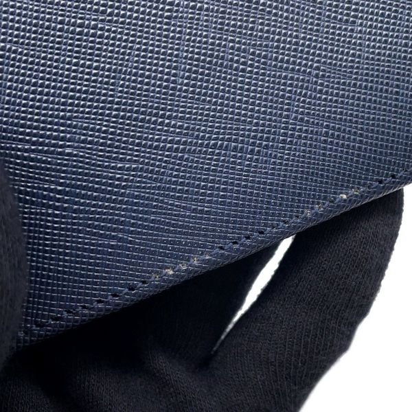 プラダ 長財布 サフィアーノトライアングルウォレット ロゴ 2M0836 PRADA 財布 メンズ ネイビー