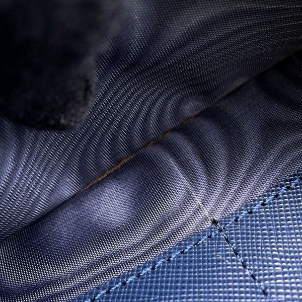 プラダ 長財布 サフィアーノトライアングルウォレット ロゴ 2M0836 PRADA 財布 メンズ ネイビー