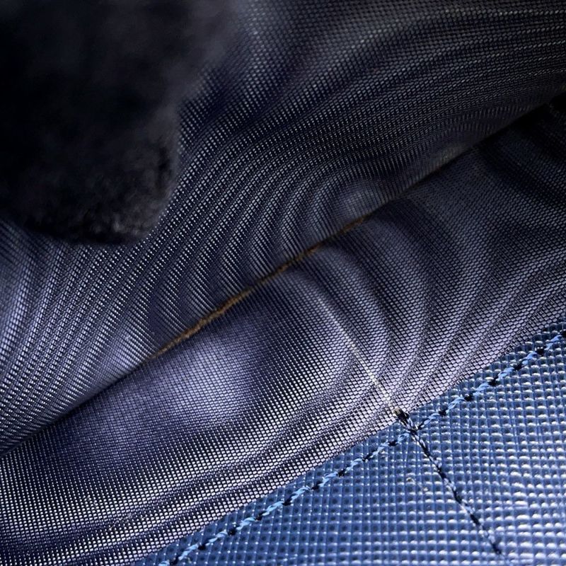 プラダ 長財布 サフィアーノトライアングルウォレット ロゴ 2M0836 PRADA 財布 メンズ ネイビー