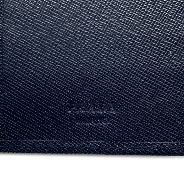 プラダ 長財布 サフィアーノトライアングルウォレット ロゴ 2M0836 PRADA 財布 メンズ ネイビー