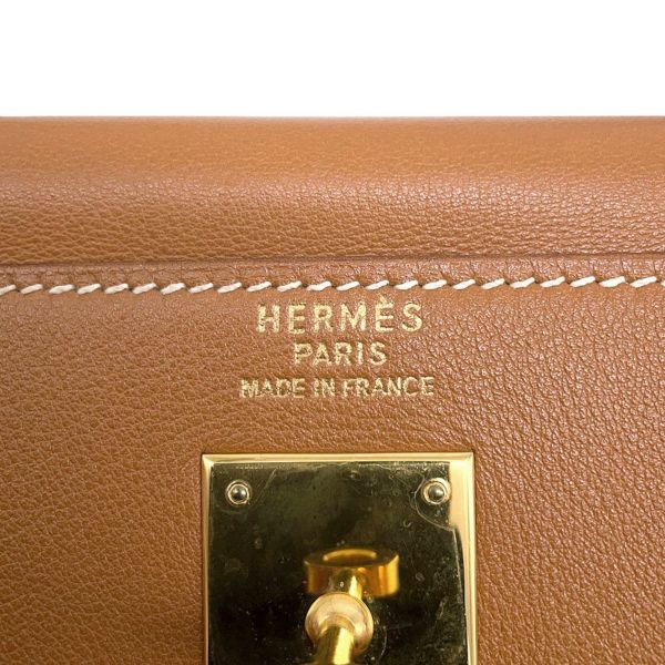 エルメス ハンドバッグ ケリー35 内縫い ゴールド/ゴールド金具 スイフト A刻印 2wayショルダー