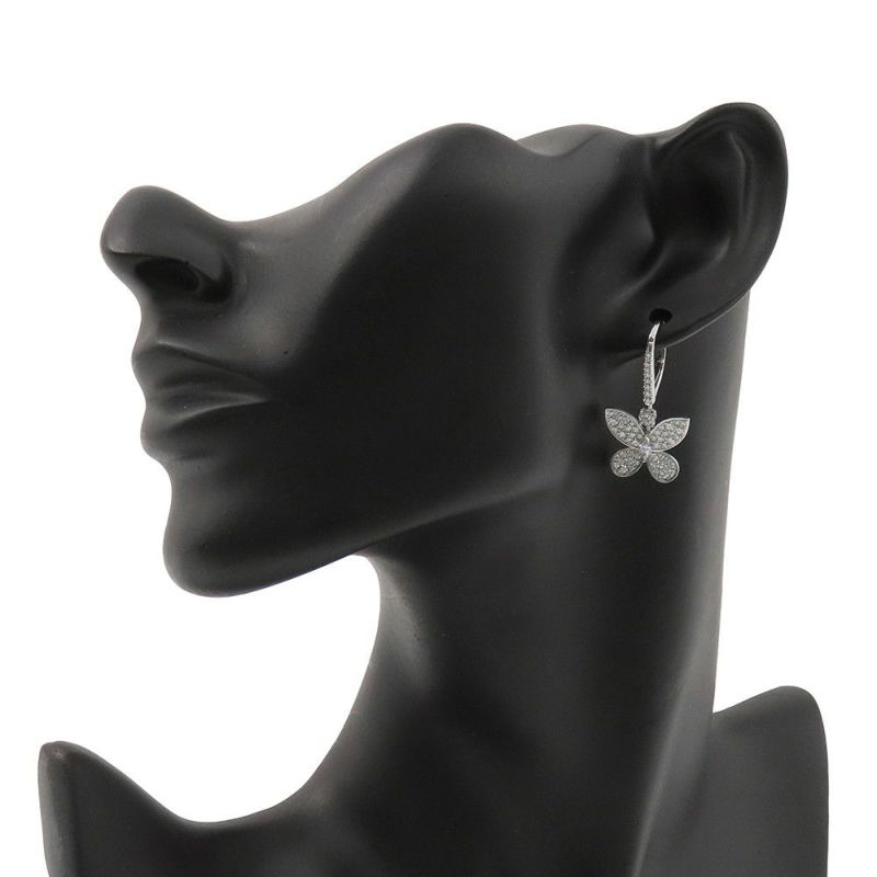 グラフ ピアス パヴェ バタフライ ミニ ダイヤモンド ドロップ イヤリング ダイヤ 計約1.43ct K18WGホワイトゴールド RGE1167