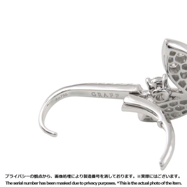 グラフ ピアス パヴェ バタフライ ミニ ダイヤモンド ドロップ イヤリング ダイヤ 計約1.43ct K18WGホワイトゴールド RGE1167