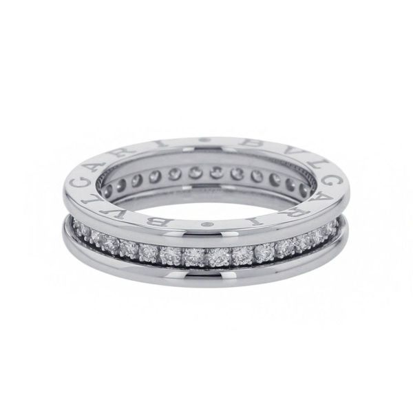 ブルガリ リング ビー・ゼロワン B-zero1 1バンド ダイヤモンド K18WGホワイトゴールド サイズ50 BVLGARI 指輪