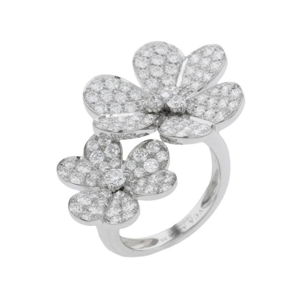 ヴァンクリーフ&アーペル リング フリヴォル アントレ レ ドア リング ダイヤモンド 112P 2.1ct K18WG サイズ50 VCARB67500