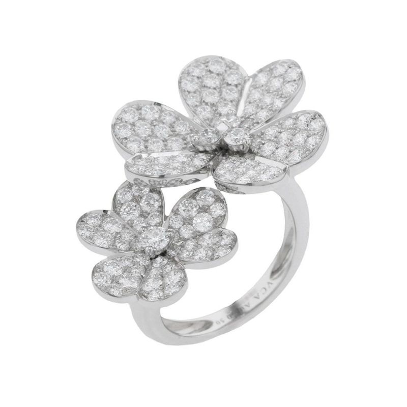 ヴァンクリーフ&アーペル リング フリヴォル アントレ レ ドア リング ダイヤモンド 112P 2.1ct K18WG サイズ50 VCARB67500