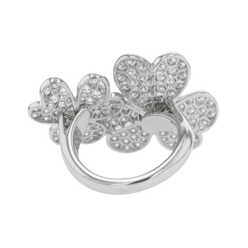 ヴァンクリーフ&アーペル リング フリヴォル アントレ レ ドア リング ダイヤモンド 112P 2.1ct K18WG サイズ50 VCARB67500