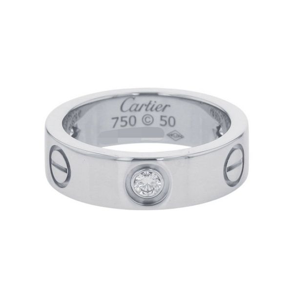 カルティエ リング LOVE リング クラシックモデル ダイヤモンド 3P 計0.22ct K18WG サイズ50 B4032500 指輪 ラブリング