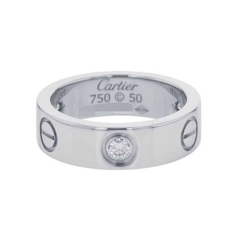 カルティエ リング LOVE リング クラシックモデル ダイヤモンド 3P 計0.22ct K18WG サイズ50 B4032500 指輪 ラブリング