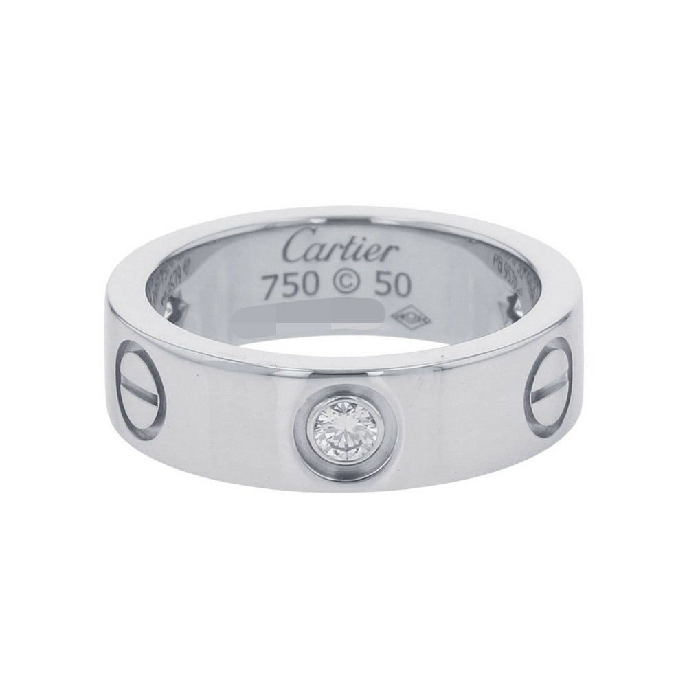 カルティエ リング LOVE リング クラシックモデル ダイヤモンド 3P 計0.22ct K18WG サイズ50 B4032500 指輪 ラブリング