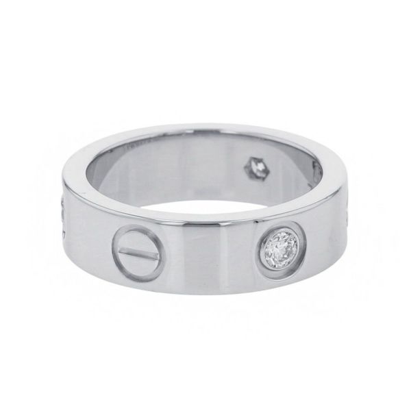 カルティエ リング LOVE リング クラシックモデル ダイヤモンド 3P 計0.22ct K18WG サイズ50 B4032500 指輪 ラブリング