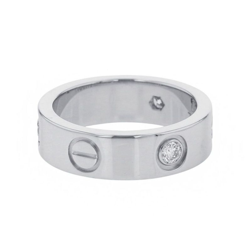 カルティエ リング LOVE リング クラシックモデル ダイヤモンド 3P 計0.22ct K18WG サイズ50 B4032500 指輪 ラブリング