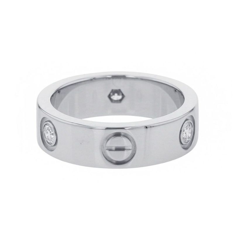 カルティエ リング LOVE リング クラシックモデル ダイヤモンド 3P 計0.22ct K18WG サイズ50 B4032500 指輪 ラブリング
