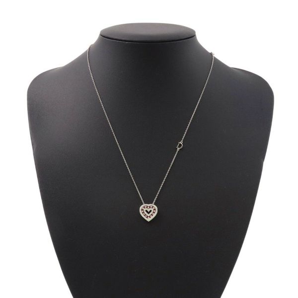 ダミアーニ ネックレス ベル エポック ハート ダイヤモンド ルビー K18WGホワイトゴールド 20083365 DAMIANI ペンダント