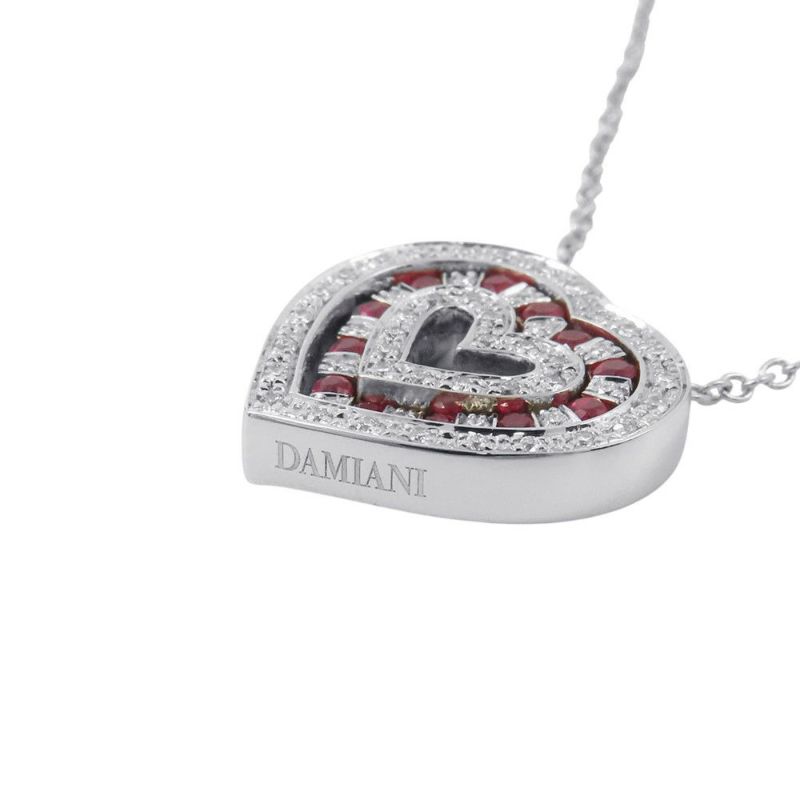 ダミアーニ ネックレス ベル エポック ハート ダイヤモンド ルビー K18WGホワイトゴールド 20083365 DAMIANI ペンダント