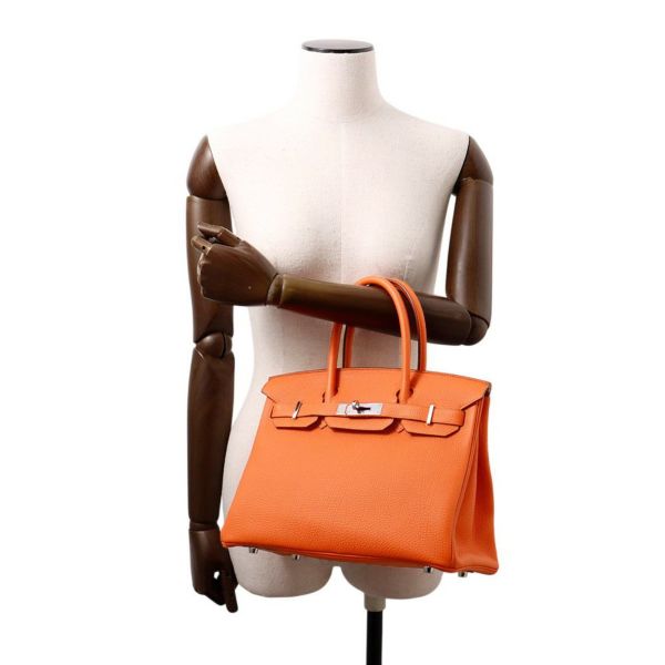 エルメス バーキン30 フー/シルバー金具 トゴ A刻印 HERMES Birkin ハンドバッグ