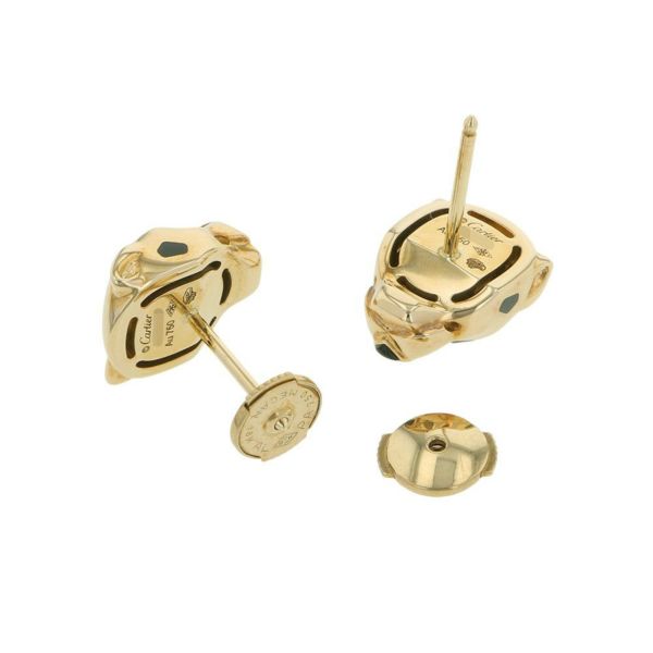カルティエ ピアス パンテール ドゥ カルティエ イヤリング ツァボライトガーネット オニキス K18YGイエローゴールド B8301509 Cartier
