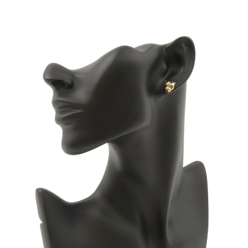 カルティエ ピアス パンテール ドゥ カルティエ イヤリング ツァボライトガーネット オニキス K18YGイエローゴールド B8301509 Cartier