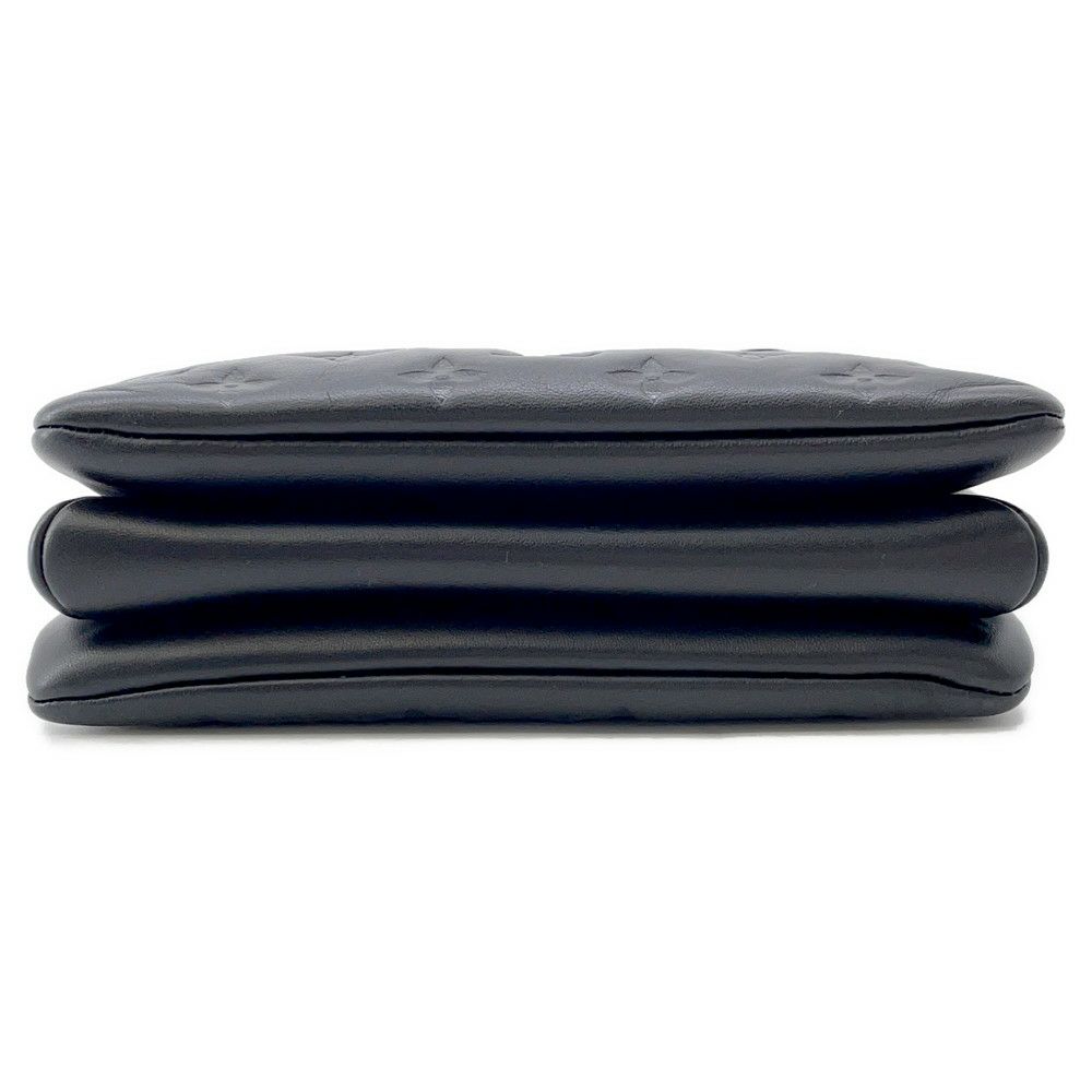 ルイヴィトン ショルダーバッグ モノグラム/ラムレザー クッサンPM M57790 LOUIS VUITTON 3wayクラッチ ブラック 黒