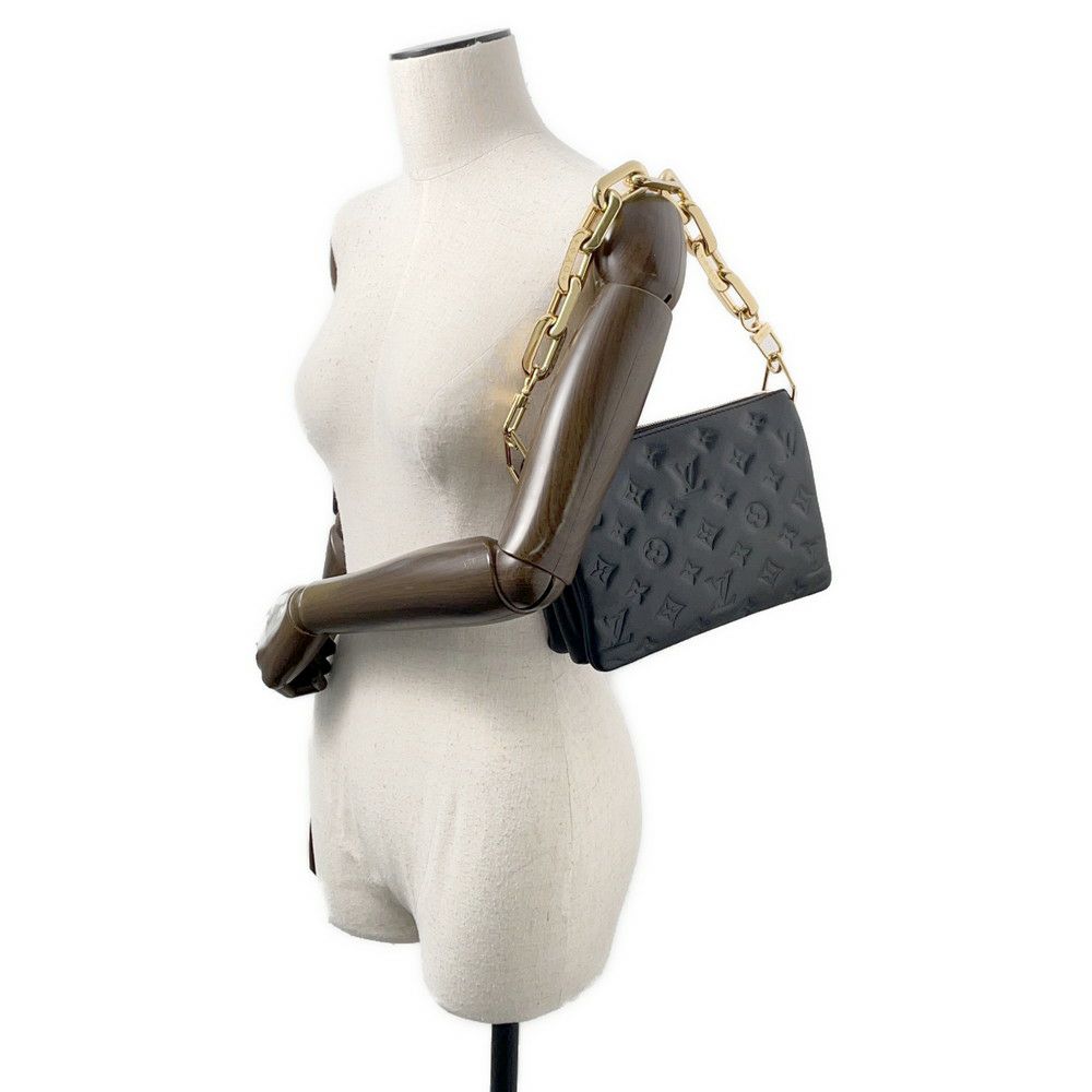 ルイヴィトン ショルダーバッグ モノグラム/ラムレザー クッサンPM M57790 LOUIS VUITTON 3wayクラッチ ブラック 黒