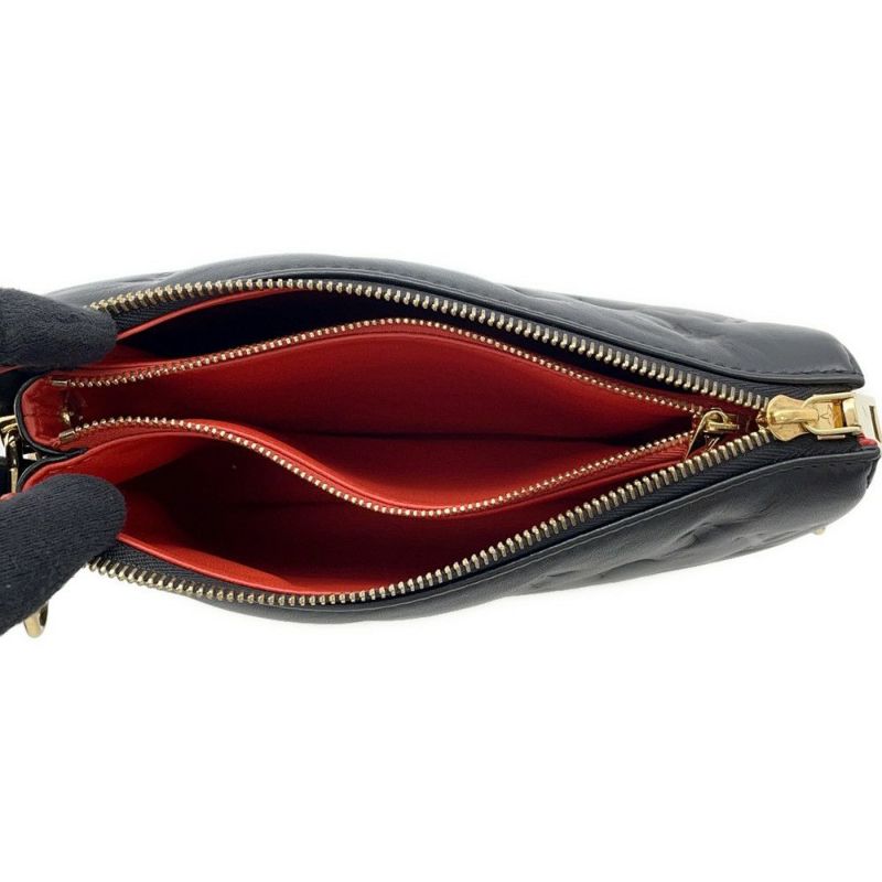 ルイヴィトン ショルダーバッグ モノグラム/ラムレザー クッサンPM M57790 LOUIS VUITTON 3wayクラッチ ブラック 黒