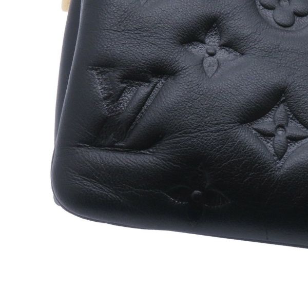 ルイヴィトン ショルダーバッグ モノグラム/ラムレザー クッサンPM M57790 LOUIS VUITTON 3wayクラッチ ブラック 黒