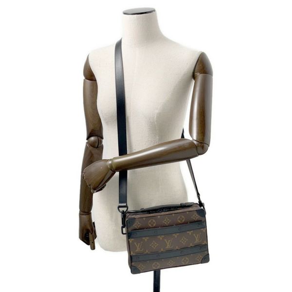 ルイヴィトン ショルダーバッグ モノグラム・マカサー ハンドル・ソフトトランク M45935 ヴィトン バッグ 黒 ブラック