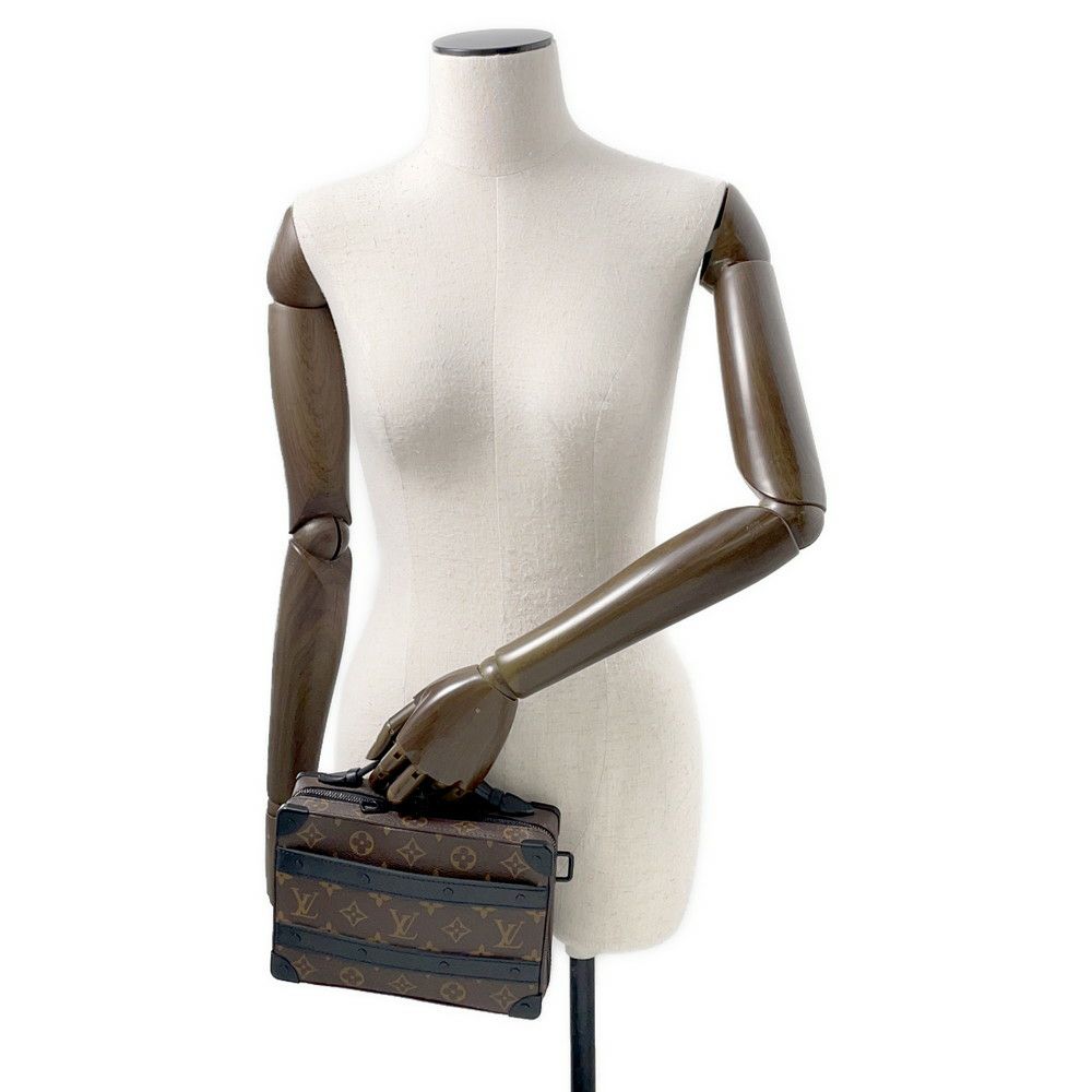 ルイヴィトン ショルダーバッグ モノグラム・マカサー ハンドル・ソフトトランク M45935 ヴィトン バッグ 黒 ブラック