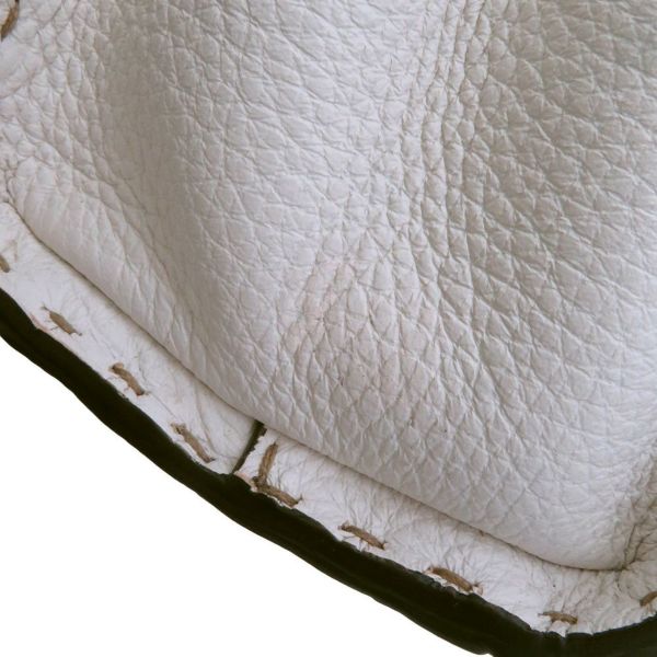 フェンディ ハンドバッグ ミニ ピーカブー セレリア レザー 8BN244 FENDI バッグ ショルダーバッグ 白