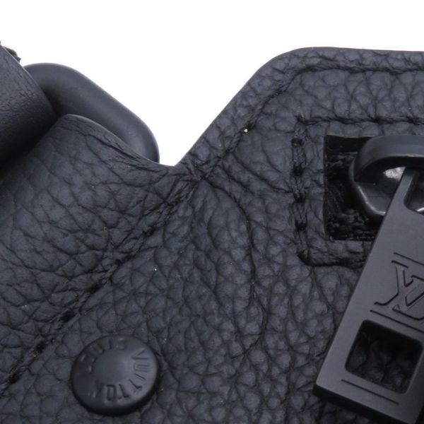 ルイヴィトン ボディバッグ グレインレザー テイクオフ・スリング M57081 ヴィトン ブラック 黒