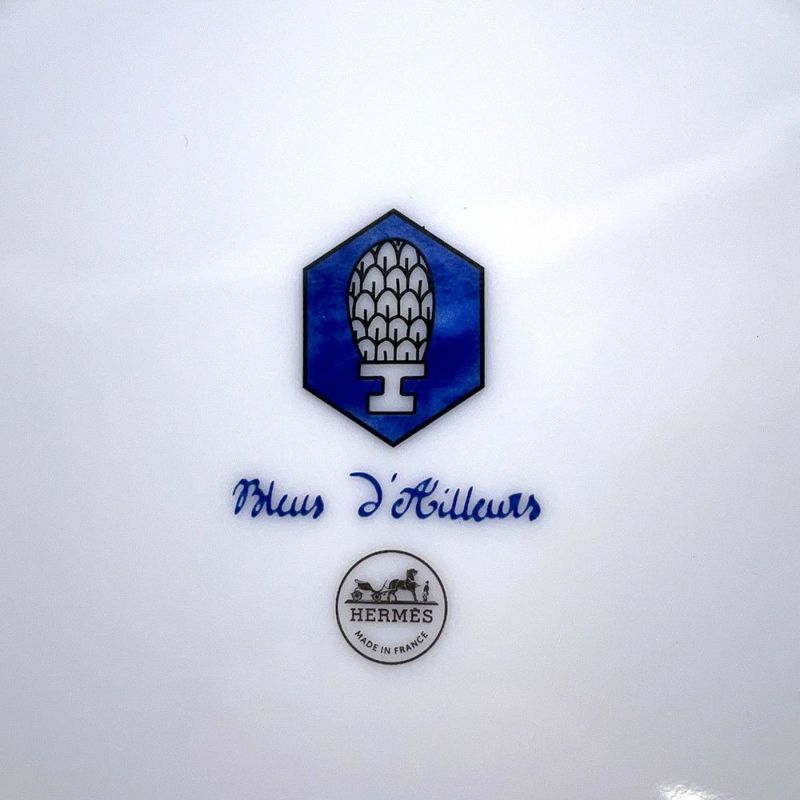 エルメス デザートプレート ブルー ダイユール HERMES ポーセリン 食器