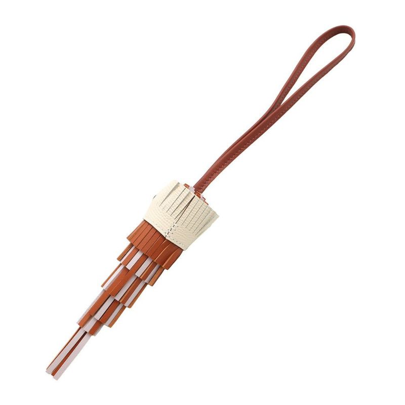 エルメス バッグチャーム シュエット パンドエピス/モーヴペール/シエンヌ/ナタ/ホワイト エプソン/ラムスキン/スイフト K刻印 フクロウ