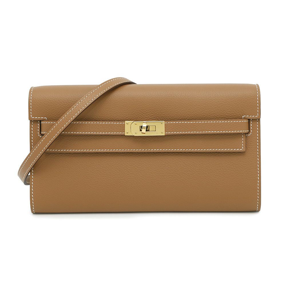 エルメス ケリーウォレット ロング トゥーゴー ゴールド/ゴールド金具 エバーカラー W刻印 財布