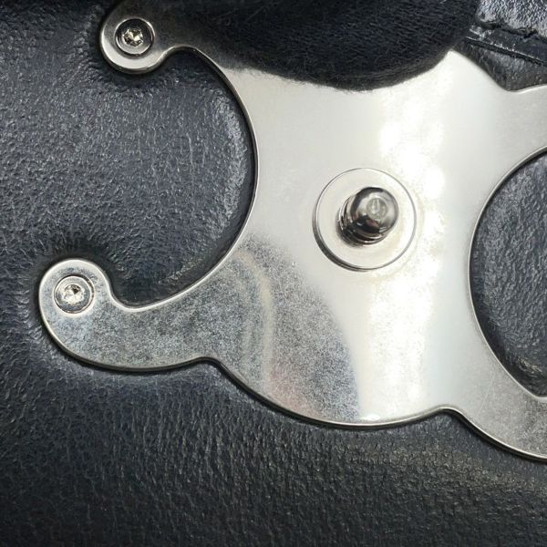 セリーヌ ショルダーバッグ トリオンフ ブザス ミディアム クロコ型押しレザー 114453 CELINE 黒