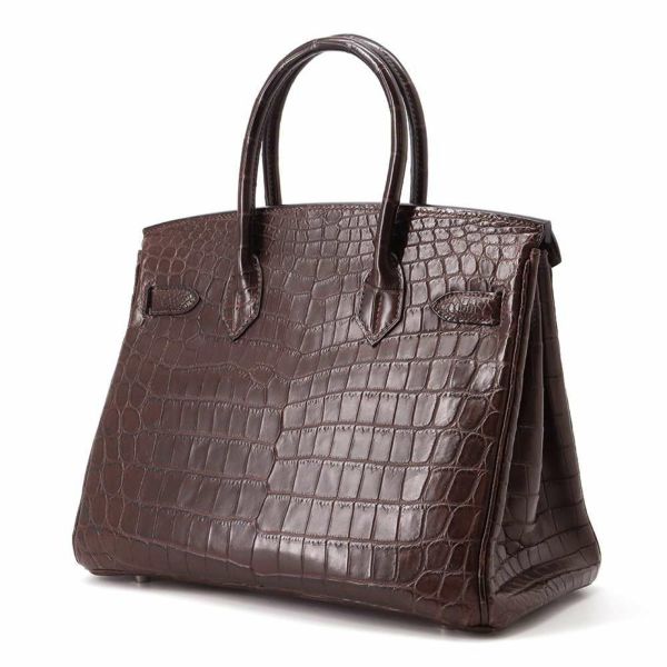 エルメス バーキン30 ハバナ/シルバー金具 ニロティカスマット □K刻印 HERMES Birkin ハンドバッグ