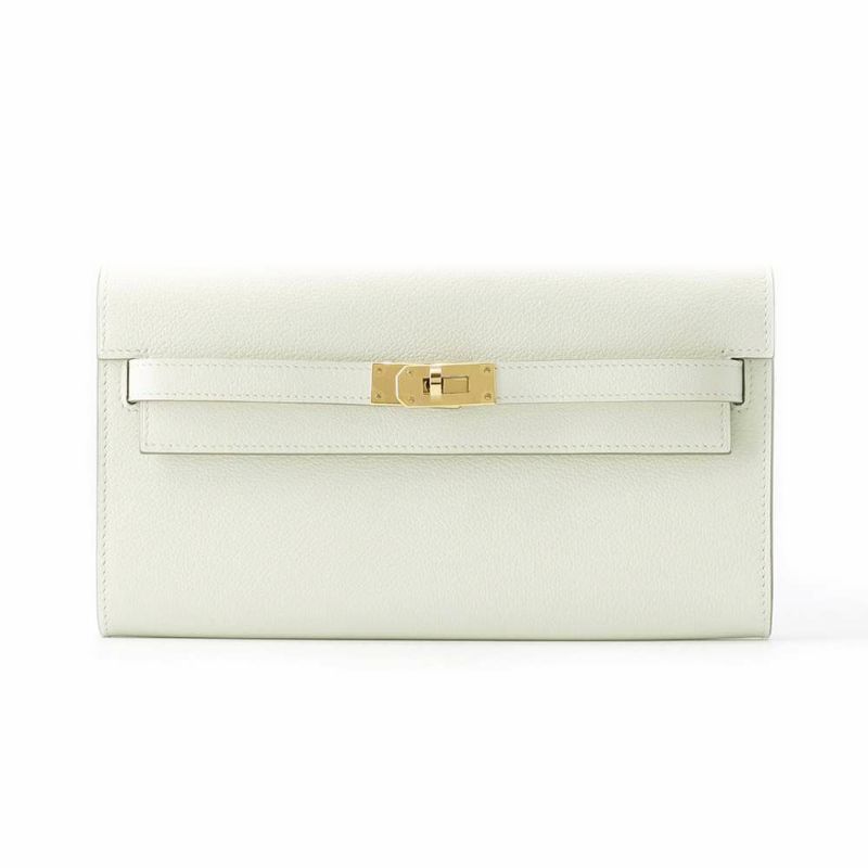 エルメス ケリーウォレット ロング トゥーゴー カヴァル マッシュルーム/ゴールド金具 エバーカラー B刻印