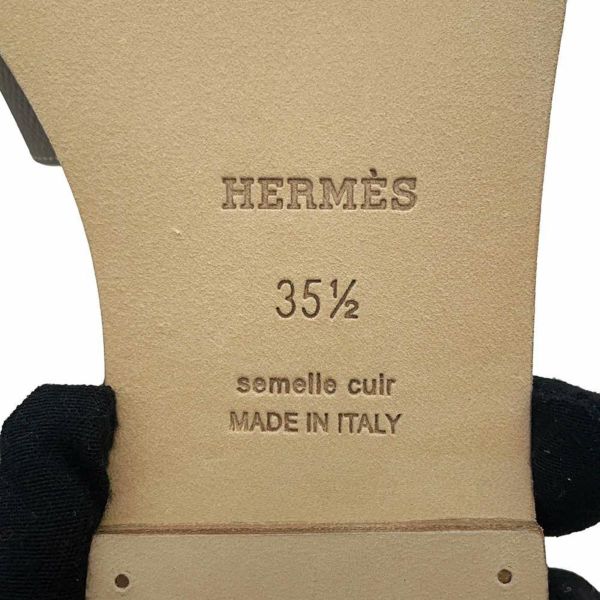 エルメス サンダル オラン  エトゥープ ヴォーエプソン レディースサイズ35 1/2 HERMES 靴