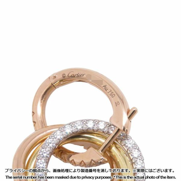 カルティエ ピアス トリニティ イヤリング ダイヤモンド 76P 計0.47ct K18YG/K18PG/K18WG B8301259 ジュエリー