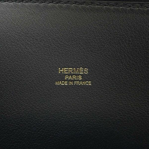 エルメス ボリード1923 25 ブラック/ゴールド金具 ヴォーエプソン W刻印 HERMES 2wayショルダー 黒