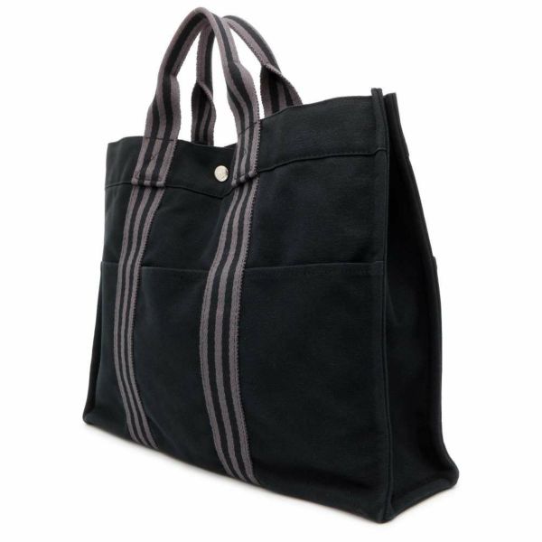 エルメス トートバッグ フールトゥMM キャンバス HERMES 黒