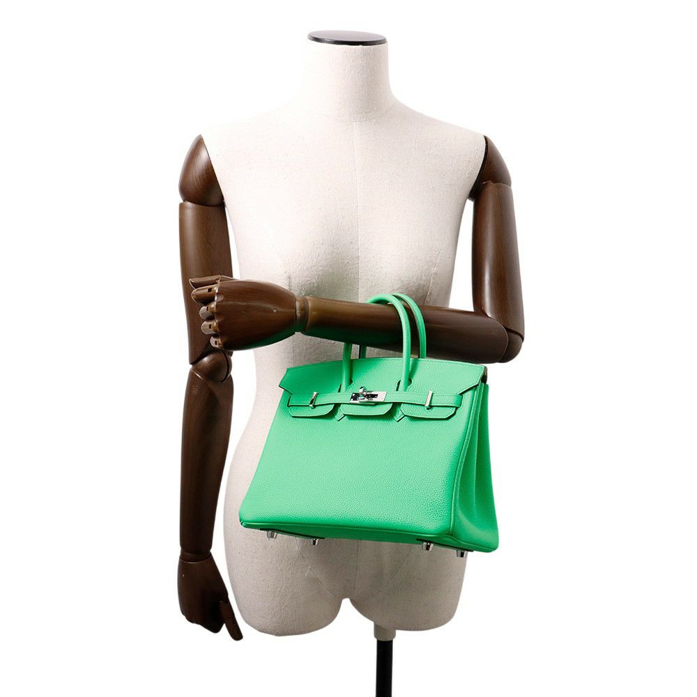 エルメス バーキン25 ヴェールコミック/シルバー金具 トゴ W刻印 HERMES Birkin ハンドバッグ